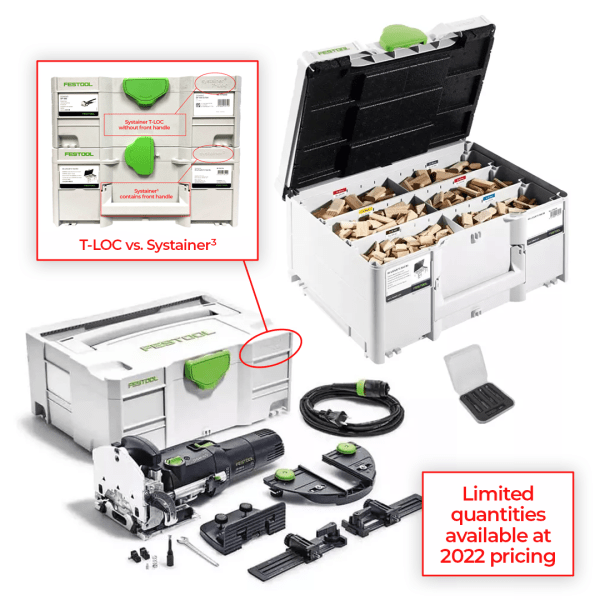 Festool 574432CS Domino Joiner DF 500 Q T-LOC Systainer Set and Assortment Systainer³ Combo Set