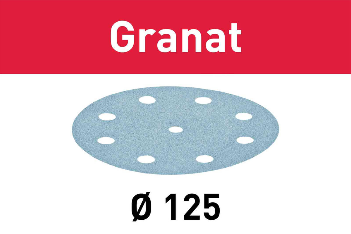 Festool 497147 P80-Grit Granat Sandpaper for 125mm Sanders, 10ct | The Festool Superstore Authorized Dealer | Powered by PMC Tool | Hammond, LA